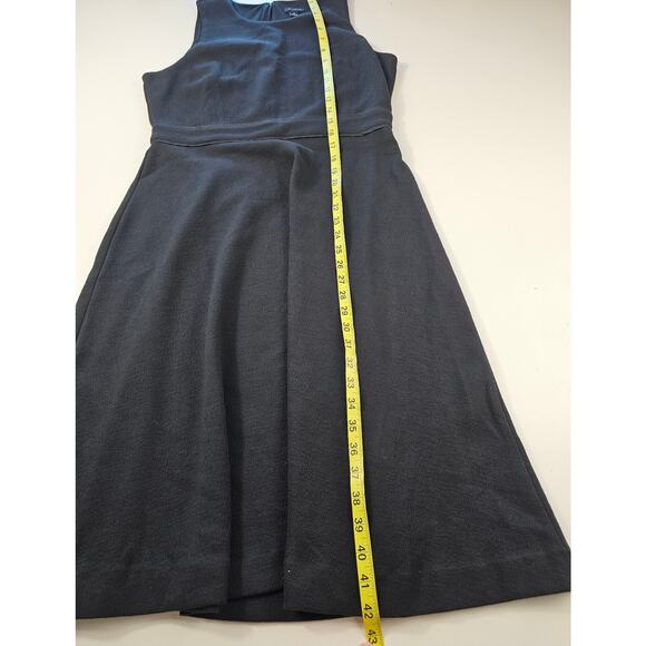 Ann Taylor size 8 black career business casual sleevless double lined dress midi - Picture 6 of 7